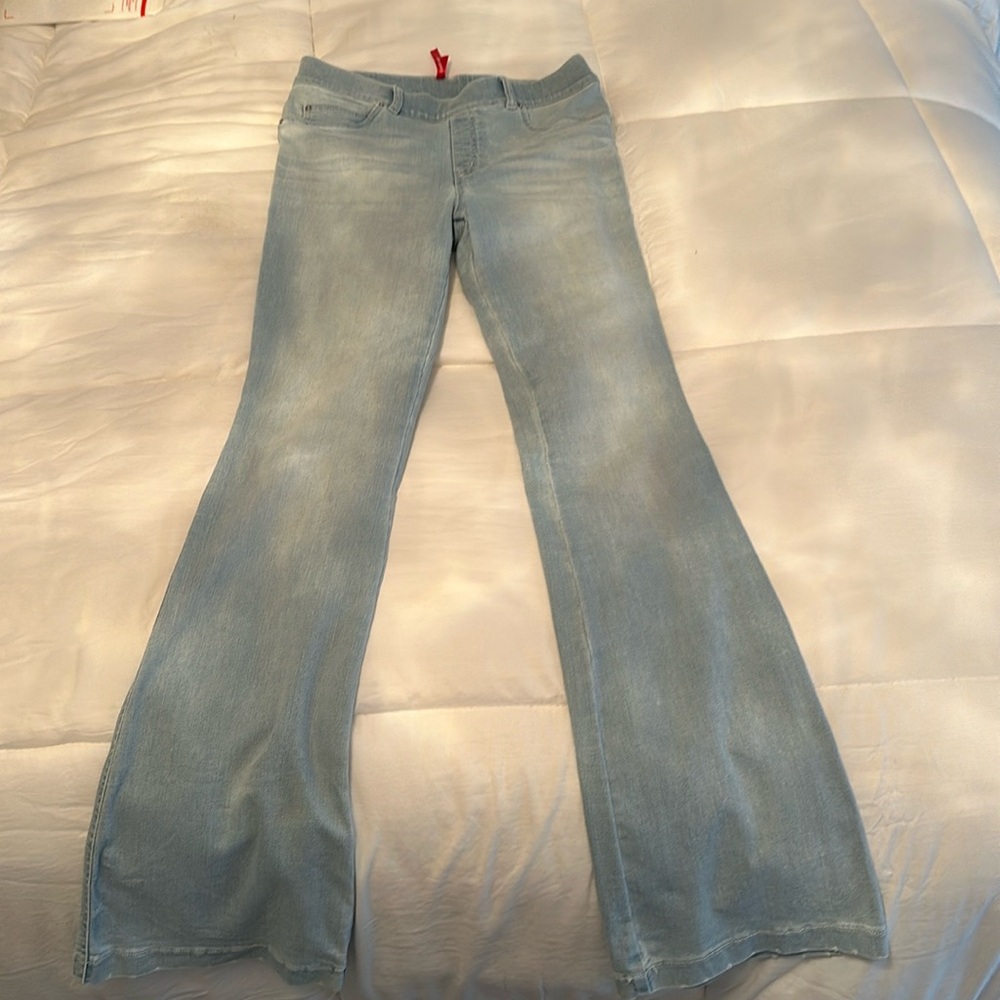 EUC Spanx flare leg denim